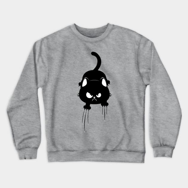Angry kitty ripping Crewneck Sweatshirt by AnnArtshock